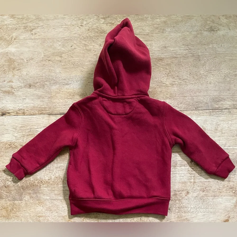 Ralph Lauren Infant Sz 18m Brick Red Fleece Full Zip Polo Hoodie‎